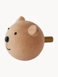 OYOY Mini Крючок настенный детский Bear из бука в форме медвежонка, 5х5х6 см, светлое дерево с чёрным — фото 3