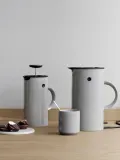 Stelton Чайник электрический EM77 с эмалевым покрытием, 1,5 л, высота 25 см, светло-серый с чёрным — фото 8