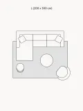 Westwing Collection Ковер Bina тафтинговый из хлопка ручной работы с бахромой в берберском стиле, 80х150 см, бежевый с чёрным — фото 2
