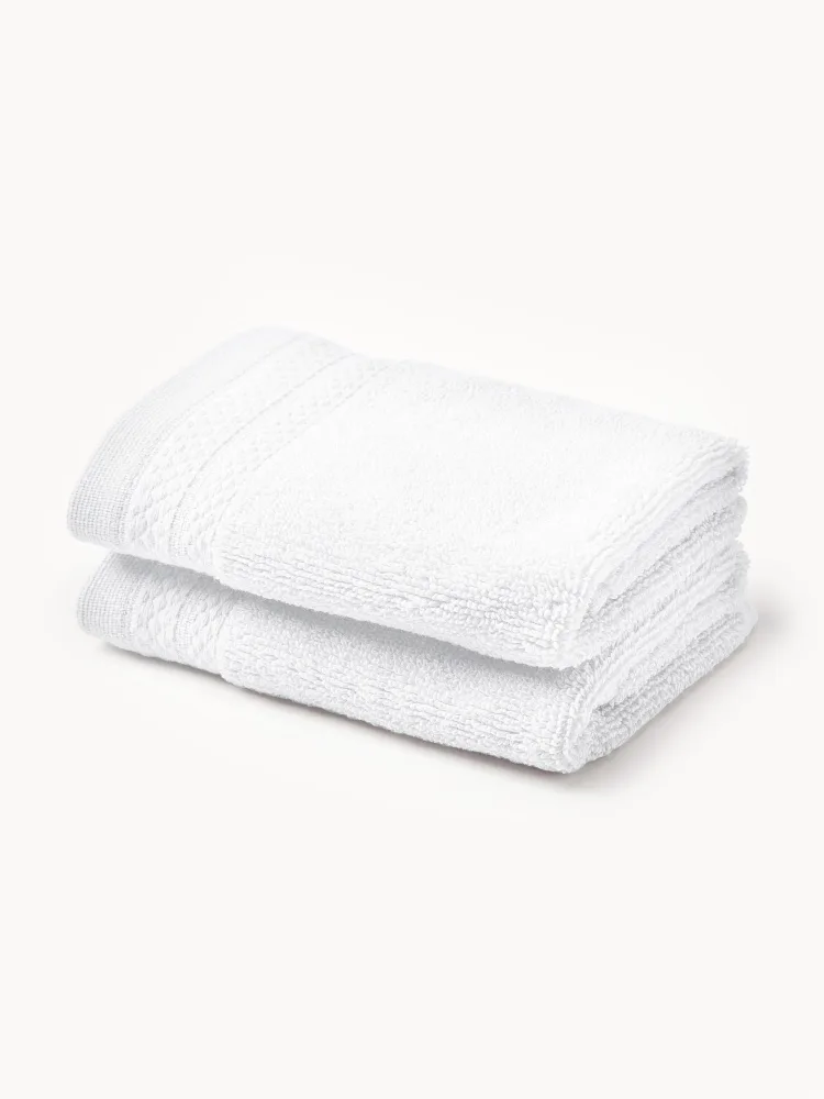 Westwing Collection Полотенце банное Premium, Ш 30 × 50 см, 2 шт., Белый