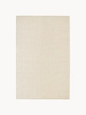 Westwing Collection Ковер Amaro из шерсти с хлопком ручного ткачества, двухцветный, 80х150 см, светло-бежевый с кремово-белым