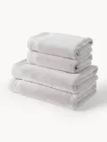Westwing Collection Полотенце банное Premium в наборе, 3 предм. (гостевое полотенце, полотенце для рук, банное полотенце), Светлый серый — фото 6
