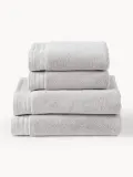 Westwing Collection Полотенце банное Premium в наборе, 3 предм. (гостевое полотенце, полотенце для рук, банное полотенце), Светлый серый — фото 7