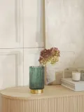 Westwing Collection Ваза Lene из стекла на металлическом основании высотой 20 см — фото 5
