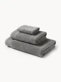 Westwing Collection Полотенце банное Premium в наборе, 3 предм. (гостевое полотенце, полотенце для рук, банное полотенце), Тёмный серый — фото 1