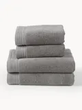Westwing Collection Полотенце банное Premium в наборе, 3 предм. (гостевое полотенце, полотенце для рук, банное полотенце), Тёмный серый — фото 7
