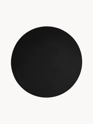 ASA SELECTION Комплект круглых салфеток под приборы из экокожи Pik, 2 шт, диаметр 38 см, чёрный матовый