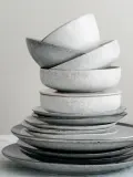 Broste Copenhagen Набор глубоких мисочек Nordic Sand ручной работы, 4 предмета — фото 6