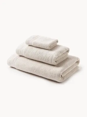 Westwing Collection Полотенце банное Premium в наборе, 3 предм. (гостевое полотенце, полотенце для рук, банное полотенце), Светлый бежевый