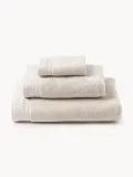 Westwing Collection Полотенце банное Premium в наборе, 3 предм. (гостевое полотенце, полотенце для рук, банное полотенце), Светлый бежевый — фото 2