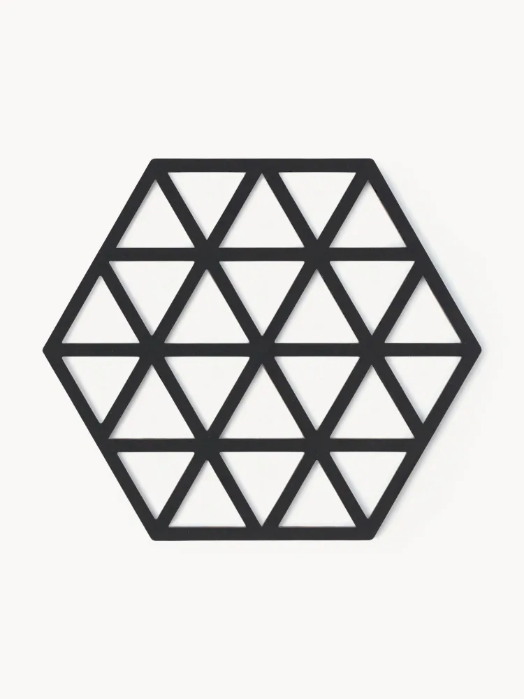 Zone Denmark Набор подставок под горячее Triangles из силикона, 2 предмета, чёрный