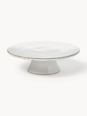 Broste Copenhagen Патера для торта Nordic Sand, керамика ручной работы, 30 см