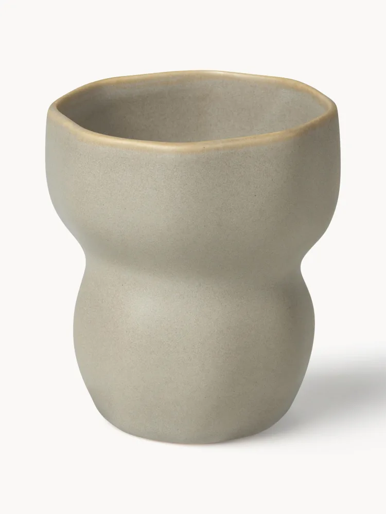 Broste Copenhagen Кружка Limfjord органичной формы, 200 мл, Ø 8 × В 9 см, 200 мл, Greige