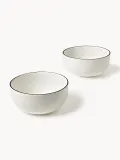 Westwing Collection Набор мисок Facile из твёрдого фарфора, 2 предмета, арт. S06105 — фото 2