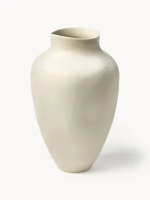 Westwing Collection Ваза Latona ручной работы высотой 30 см, Ø 21 × В 30 см, Кремово-белый