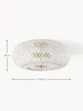 Westwing Collection Светильник потолочный Evelyn с плетёным бамбуковым абажуром, Ø 50 × В 20 см, Кремово-белый — фото 2
