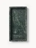 Westwing Collection Поднос декоративный малый из мрамора Venice, 30х15 см, Ш 30 × Г 15 см, Тёмно-зелёный мрамор — фото 4