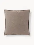 Westwing Collection Подушка декоративная Lennon 60х60 см серо-коричневая — фото 1