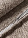 Westwing Collection Подушка декоративная Lennon 60х60 см серо-коричневая — фото 3