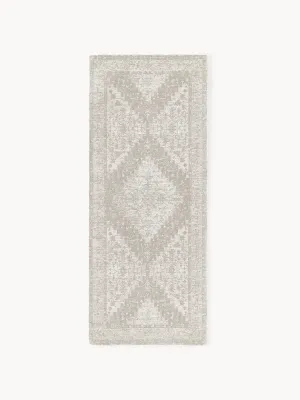 Westwing Collection Ковер Neapel шенилловый с винтажным узором, 80х200 см, серо-голубой с кремовым