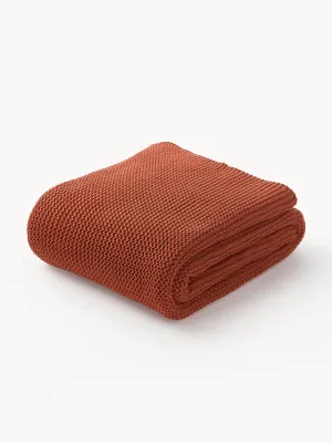 Westwing Collection Плед вязаный Adalyn, 150х200 см, Ш 150 × Д 200 см, Rdzawoczerwony