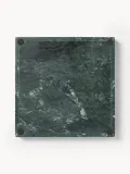 Westwing Collection Поднос декоративный Venice из мрамора, 30 x 30 см, Ш 30 × Г 30 см, Тёмно-зелёный мрамор — фото 2