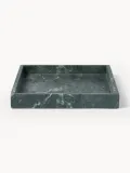 Westwing Collection Поднос декоративный Venice из мрамора, 30 x 30 см, Ш 30 × Г 30 см, Тёмно-зелёный мрамор — фото 3