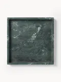 Westwing Collection Поднос декоративный Venice из мрамора, 30 x 30 см, Ш 30 × Г 30 см, Тёмно-зелёный мрамор — фото 4