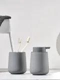 Zone Denmark Стакан для зубных щеток Nova One из фарфора, Ø 8 × В 10 см, Серый — фото 2