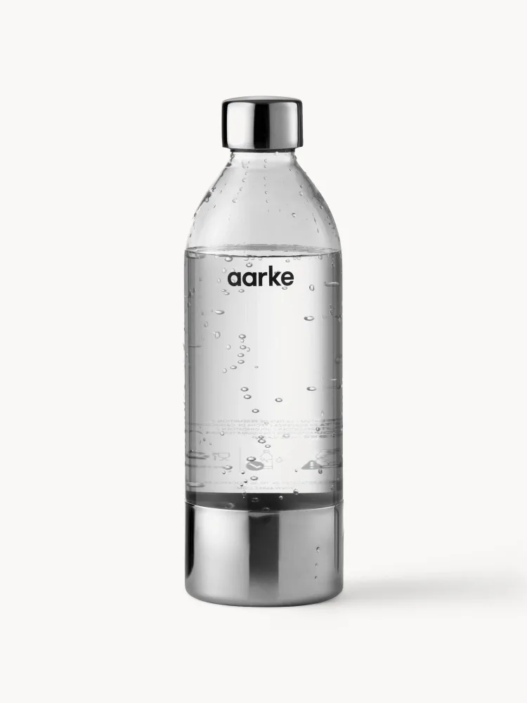 Aarke Бутылки для сатуратора Carbonator 3 из пластика PET, 1 л, 9х27 см, набор 2 шт., прозрачные