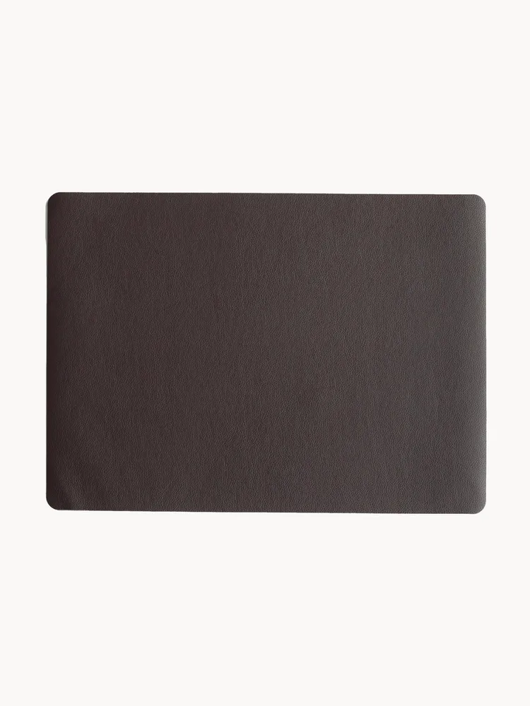 ASA SELECTION Комплект салфеток под приборы из экокожи Pik, 2 шт, 46x33 см, тёмно-коричневый матовый