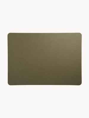 ASA SELECTION Комплект салфеток под приборы из экокожи Pik, 2 шт, 46x33 см, оливковый зелёный матовый