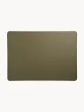 ASA SELECTION Комплект салфеток под приборы из экокожи Pik, 2 шт, 46x33 см, оливковый зелёный матовый — фото 1