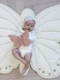 Cam Cam Copenhagen Коврик игровой детский Butterfly в форме бабочки из органического хлопка, 85 x 100 см, молочно-белый — фото 2