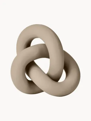Cooee Design Декоративный объект Knot ручной работы, Ш 19 × В 9 см, Бежевый