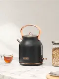 Haden Чайник электрический Heritage из нержавеющей стали, 1,7 л, чёрный с золотистой отделкой — фото 5