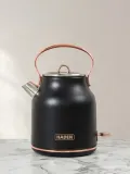 Haden Чайник электрический Heritage из нержавеющей стали, 1,7 л, чёрный с золотистой отделкой — фото 6