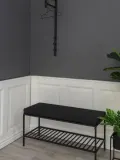House Nordic Вешалка настенная Trento из металла с тремя крючками и перекладиной, 30х82 см, чёрная — фото 4