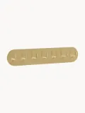 Hübsch Home Вешалка настенная Form из стали с семью крючками для одежды, 50х10 см, золотистая — фото 1