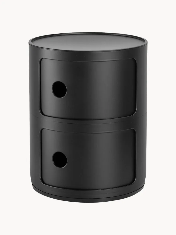 Kartell Приставной столик Componibili, 2 модуля, чёрный