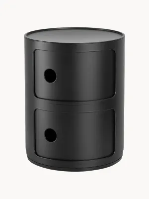 Kartell Приставной столик Componibili, 2 модуля, чёрный
