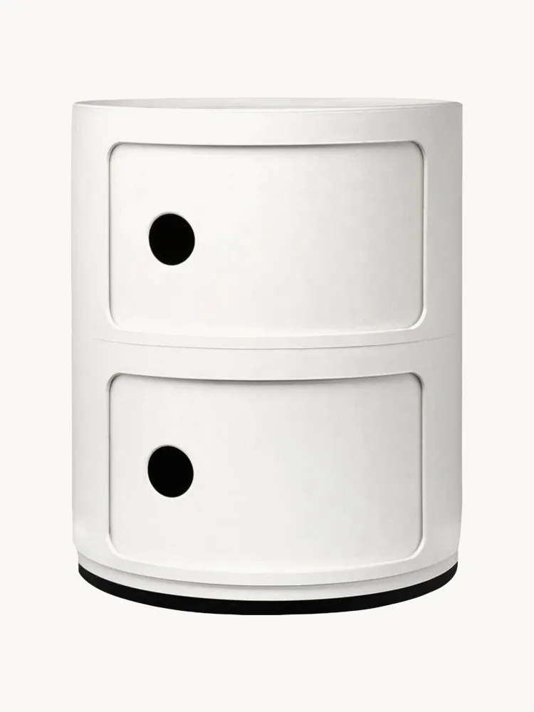 Kartell Приставной столик Componibili, 2 модуля, молочно-белый