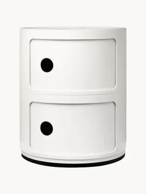 Kartell Приставной столик Componibili, 2 модуля, молочно-белый