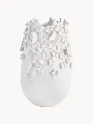 Westwing Collection Ваза Daphne из каменной керамики с объемным декором высотой 35 см