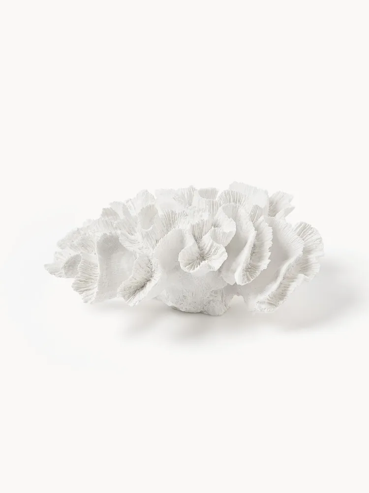 Westwing Collection Статуэтка Coral в форме коралла из полимерной смолы, Ш 25 × В 10 см, Белый