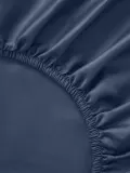 Westwing Collection Простыня на резинке Comfort для топпера, темно-синяя — фото 2