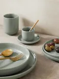 Westwing Collection Чашка с блюдцем Nessa, 4 предмета, Ø 7 × В 6 см, 90 мл, Шалфейный зелёный — фото 8