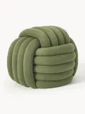 Westwing Collection Пуф Twist плетёный, Ш 54 × В 45 см, Оливковый зелёный — фото 1