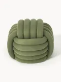 Westwing Collection Пуф Twist плетёный, Ш 54 × В 45 см, Оливковый зелёный — фото 3