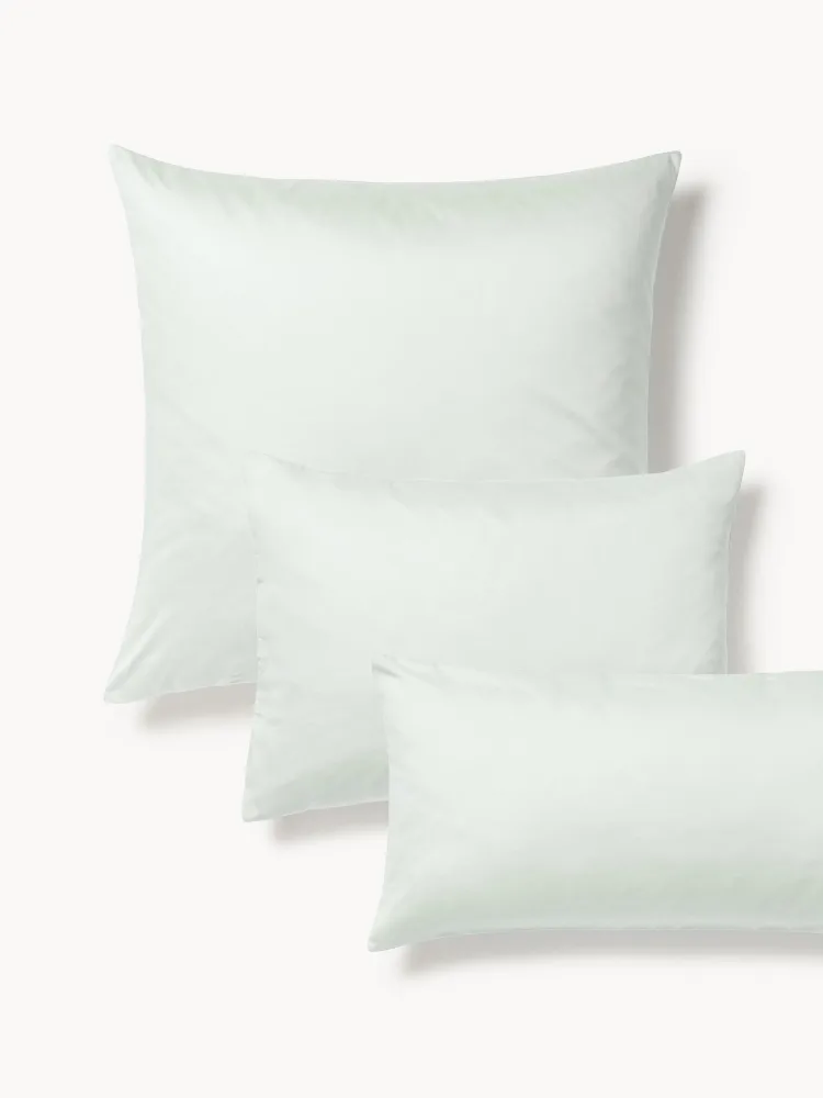 Westwing Collection Наволочка Comfort из хлопкового сатина, Ш 50 × Д 80 см, Шалфейный зелёный